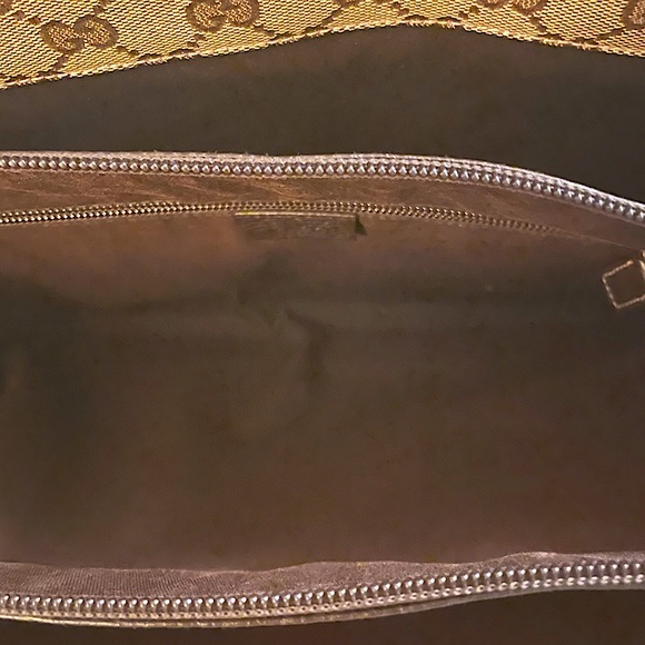 👜Authentic Gucci GG Crystal Monogram Designer Tote Laptop Bag – Leather & Canvas - Picture 5 of 9